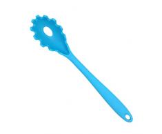 Deng Xuna Pasta-Schöpflöffel Spaghettilöffel Nudellöffel Antihaft Silikon Nudelgabel Spaghetti Claw Multifunktionale Küchengeräte, 28 x 5.5 cm (Blau)