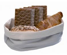 APS Brottasche ca. 25 x 18 cm, H: 9 cm Baumwolle, sand / weiß