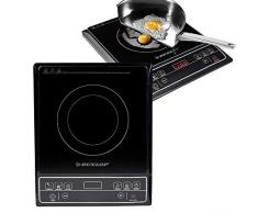 DUNLOP- Induktionskochfeld | Induktions - Herdplatte 1600 Watt | Digitaldisplay und Sensortasten | inkl. Überhitzungsschutz | mit Timer | 6 vorprogrammierte Einstellungen (Black)