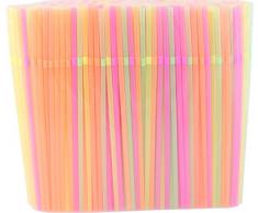 Trinkhalm Strohhalm neonfarben knickbar flexibel 500 Stk.