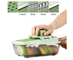 YXZQ Gemüsehacker Zwiebelhacker Mehrere Käsereiben Langlebiger Obsthacker Gemüseschneider Cic Dicer Ricer mit 5 Klingen für Salat Kartoffel Karotten Knoblauch