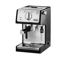 DeLonghi ECP 35.31 Espresso Siebträgermaschine | Siebträgerhalter mit Aluminium Finish | Professionelle Milchschaum Düse | Filtereinsatz für 1 oder 2 Tassen | Auch für Pads Geeignet | Schwarz-Silber