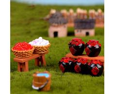 pu ran 1 Stück Harz Weinschale Krug Wassereimer Mini Figur Handwerk Fairy Garden Für Terrasse, Micro Landschaft, Outdoor, Yard Bonsai Decals Weinkrug