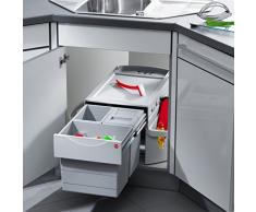 Hailo 3646131 Abfallsammler Rondo 90.3/35 für Diagonal-Eckspülenschränke ab 900 mm Breite