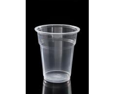 Ol-Gastro-Bedarf 500 Trinkbecher PP Ausschankbecher Plastikbecher transparent 0,3Liter 300ml Becher mit Schaumrand