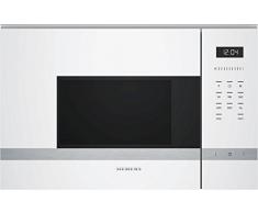 Siemens BF525LMW0 Mikrowelle (Einbau) / 59,4 cm / Elektronikuhr / Seitlich öffnende Drehtür / Weiß