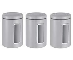 WESCO 321206-76-3 Set Vorratsdose Classic Line Rund COOL GREY Keksdose Kaffeedose