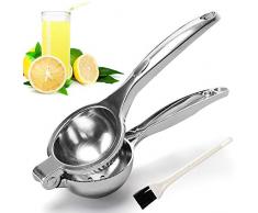 IZSUZEE Zitronenpresse Zitruspresse Edelstahl Manuell, Saftpresse Manuell Edelstahl, Orangenpresse Manuell Orangen Limetten Zitronen Citruspresse Hand, Limettenpresse Handpresse Saft, MEHRWEG