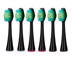 QUIGG® 6 Ersatzzahnbürsten für Akku-Schallzahnbürste GT-TBHs-01