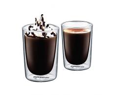 cmxing Doppelwandige Gläser Set Thermoglas Kaffeeglas Trinkgläser 2-teiliges für Espresso Tee Latte Cola Cappuccino Getränk (300 ml)
