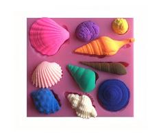 Karen Baking Schöne Sea Shell und Conch-Form 3D Silikon Backform für Kuchen-Fondant Dekorieren