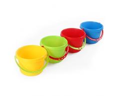 STOBOK 4 stücke Kunststoff Strand Eimer Eimer Spielen Wasser Spielzeug Strand Sand Werkzeuge für Kinder Kinder Kleinkinder (Zufällige Farbe)