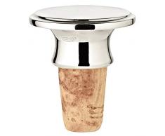 EDZARD Flaschenkorken Flaschenverschluss im klassischen Design für Champagner, Wein und Sekt, edel versilbert, anlaufgeschützt, Höhe 6 cm