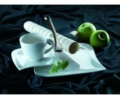 Mäser Serie La Musica, Kaffeeservice 18-teilig, für 6 Personen, Porzellan, weiß