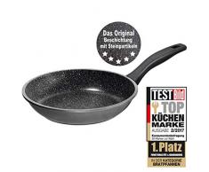 STONELINE® Made in Germany Bratpfanne 20 cm, auch für öl- und fettfreies Braten, Kratzfeste Antihaftbeschichtung mit echten Steinpartikeln, Induktionspfanne