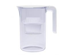 Wasserfilter Karaffe, 1 Classic Filterkartusche, Filter, der den pH-Wert erhöht, Chlor und Schwermetalle entfernt und den Geschmack verbessert, fasst 2.0 Liter,Weiß