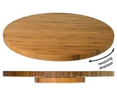 Holzplatte, drehbar aus massivem Bambusholz, kugelgelagerter, drehbarer Teller / Ø dia. 35 cm | ERK