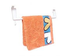 Ouneed - Handtuchhalter mit Haken aus gebürstetem, ohne Bohren zu montieren für Bad und Küche, Türhandtuchhalter Geschirrhandtuchhalter Handtuchstange für Bad und Küche