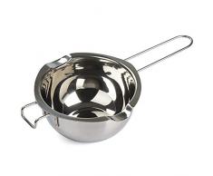 Ysoom Schmelztopf, Schokolade Wasserbad Schmelzschale Wasserbadtopf Schmelzschüssel Wasserbadschüssel aus Edelstahl 24 * 14,3 * 6 cm