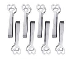 Nedoz 8 Stück Süße Zangen, Zuckerzangen aus Edelstahl, Favorisiert Servierzange für Hochzeit, Salat Brot, Candy-Bar