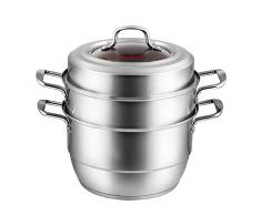 WSJ Großraumtöpfe, Edelstahlgriff, 3 Etagen, 30 x 30 x 36 cm (Größe: 30 x 30 x 36 cm), 30*30*36CM