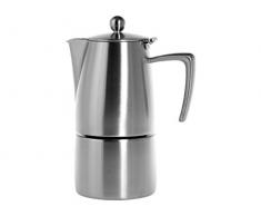 Ilsa Slancio Espressokanne, mit Induktionsboden, Edelstahl, Silber, für 4 Tassen