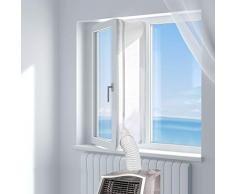 HOOMEE Fensterabdichtung für mobile Klimageräte, Klimaanlagen, Wäschetrockner, Ablufttrockner | Hot Air Stop zum Anbringen an Fenster, Dachfenster, Flügelfenster (Fensterabdichtung Klimaanlage 500cm)