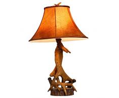 JYXGFSQ XGF® LED Desk Lamp Retro Resin Table Lamp Country Home E27 Bedside Lamp Loft Living Room Kitchen Decorative Lights Ø42cmxh68cm