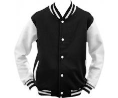 ShirtInstyle College Jacke Jacket Retro Style; Farbe SchwarzWeiss, Größe XXL