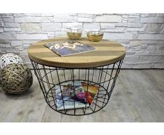 Livitat® Beistelltisch Couchtisch rund rostig Vintage Metall Industrie Loft Living LV5051