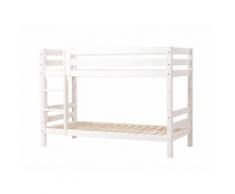 Etagenbett mit Gerader Leiter und Lattenrost, Kiefer massiv, Hoppekids Premium