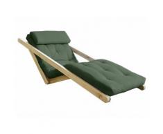 KARUP DESIGN FIGO Futonsessel 70 cm Gestell Natur Matratze Olive Green 120101756070