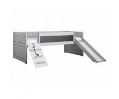 Lifetime Kidsrooms Kojenbett Climb & Slide inkl. Rollrost Grey Wash