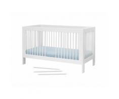 Pinio Babybett Basic Weiß 70 x 140 cm 3-fach höhenverstellbar