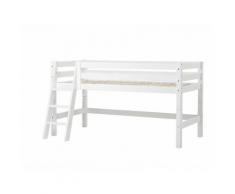 Halbhohes Bett mit Schräger Leiter und Lattenrost, Hoppekids Premium