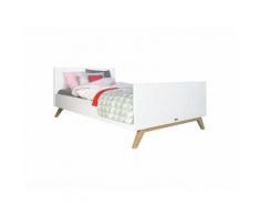 Jugendbett Lynn Weiß/Natur 120x200cm inkl. Rollrost, Bopita