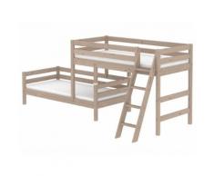 Flexa Classic Kombi Etagenbett mit schräger Leiter Terra
