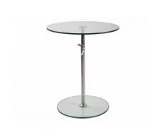 White Label Living Beistelltisch Karena Höhenverstellbar Rund Ø 45 cm