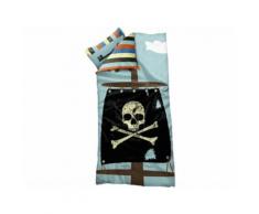 FLEXA Pirate Bettwäsche für Kinderbett Pirat Decke 140x200cm; Kissen 80x80cm 83-70290