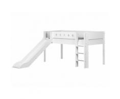 Flexa White Spielbett mit Rutsche Weiß