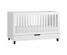 VOX Simple Babybett 9-fach höhenverstellbar Weiß / Schwarz 70 x 140 cm 5020117