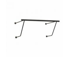 Hübsch Wandgarderobe Metall, Schwarz