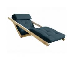 KARUP DESIGN FIGO Futonsessel 70 cm Gestell Natur Matratze Petrol Blue 120101757070