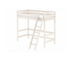 Flexa Classic Hochbett mit schräger Leiter Weiß