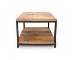 Label51 Beistelltisch Industrial Style mit zusätzlicher Ablage quadratisch