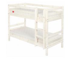 Flexa Classic Etagenbett mit gerader Leiter Weiß