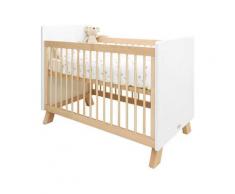 Bopita Babybett Lisa Weiß/Natur, 60x120cm Lattenrost höhenverstellbar