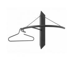 SPINDER Dani 6tlg. Set Wandgarderobe mit 5 x Kleiderbügel Schwarz