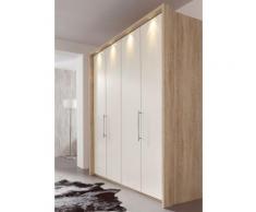 Panorama-Falttürenschrank in 3 Breiten »Loft« beige, Breite 200cm, mit Schubkästen, WIEMANN