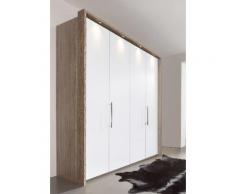 Panorama-Falttürenschrank in 3 Breiten braun, Breite 200cm, »Loft«, mit Schubkästen, WIEMANN